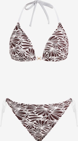 Cupshe Triangle Bikini 'Triangle' in Brown: front