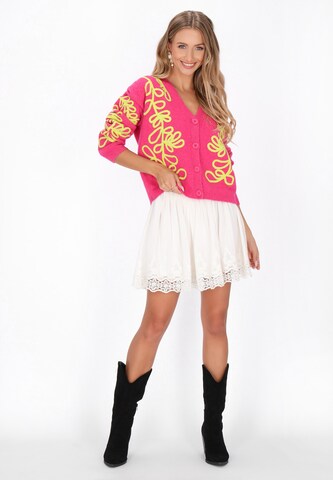 IZIA Gebreid vest in Roze