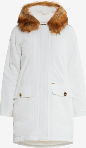 faina Winterparka in Wit: voorkant