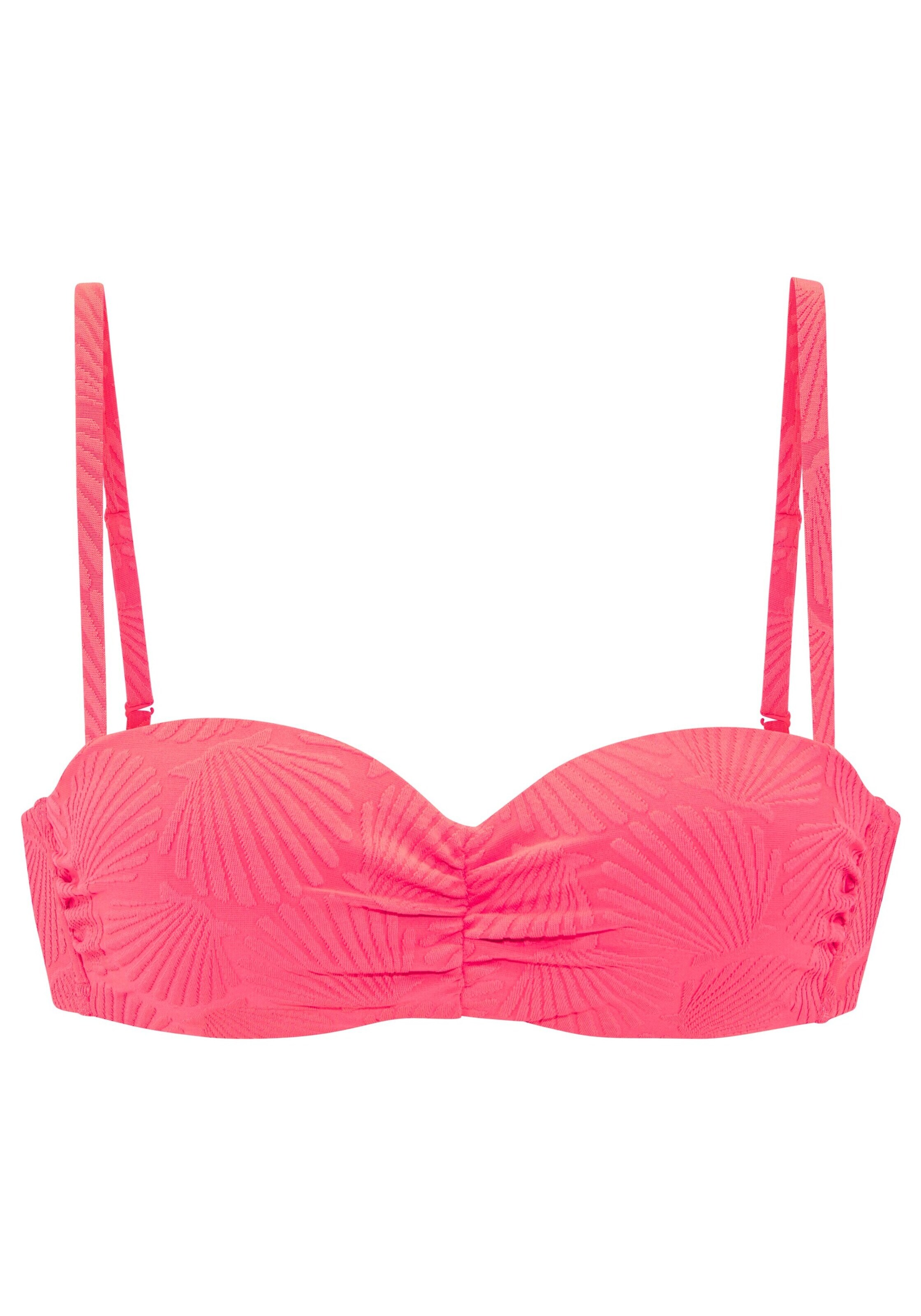 s.Oliver Bandeau Bikini Top in Red: front