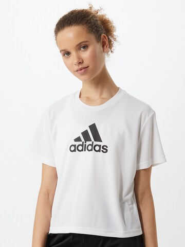 ADIDAS SPORTSWEAR - Camisa funcionais em branco: frente