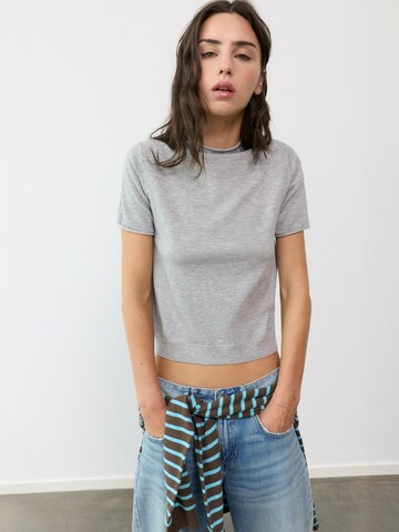 Pull&Bear Pulover | siva barva: sprednja stran