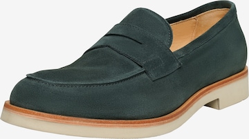 Henry Stevens Classic Flats ' Ben PL ' in Green: front