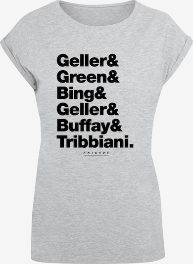 ABSOLUTE CULT T-Shirt 'Friends - Surnames' in grau / schwarz, Produktansicht