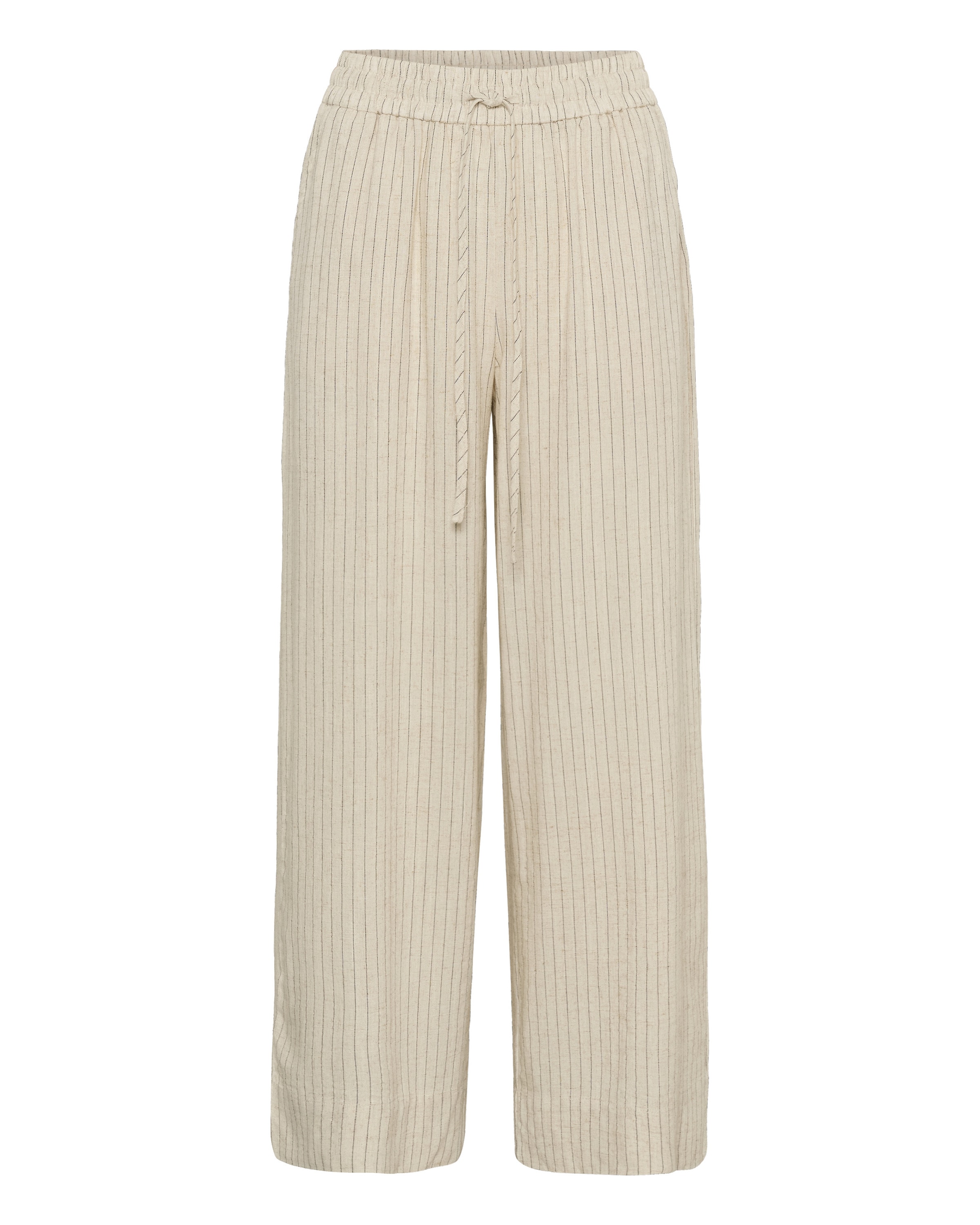 My Essential Wardrobe Wide leg Pants 'Jannie' in Beige: front