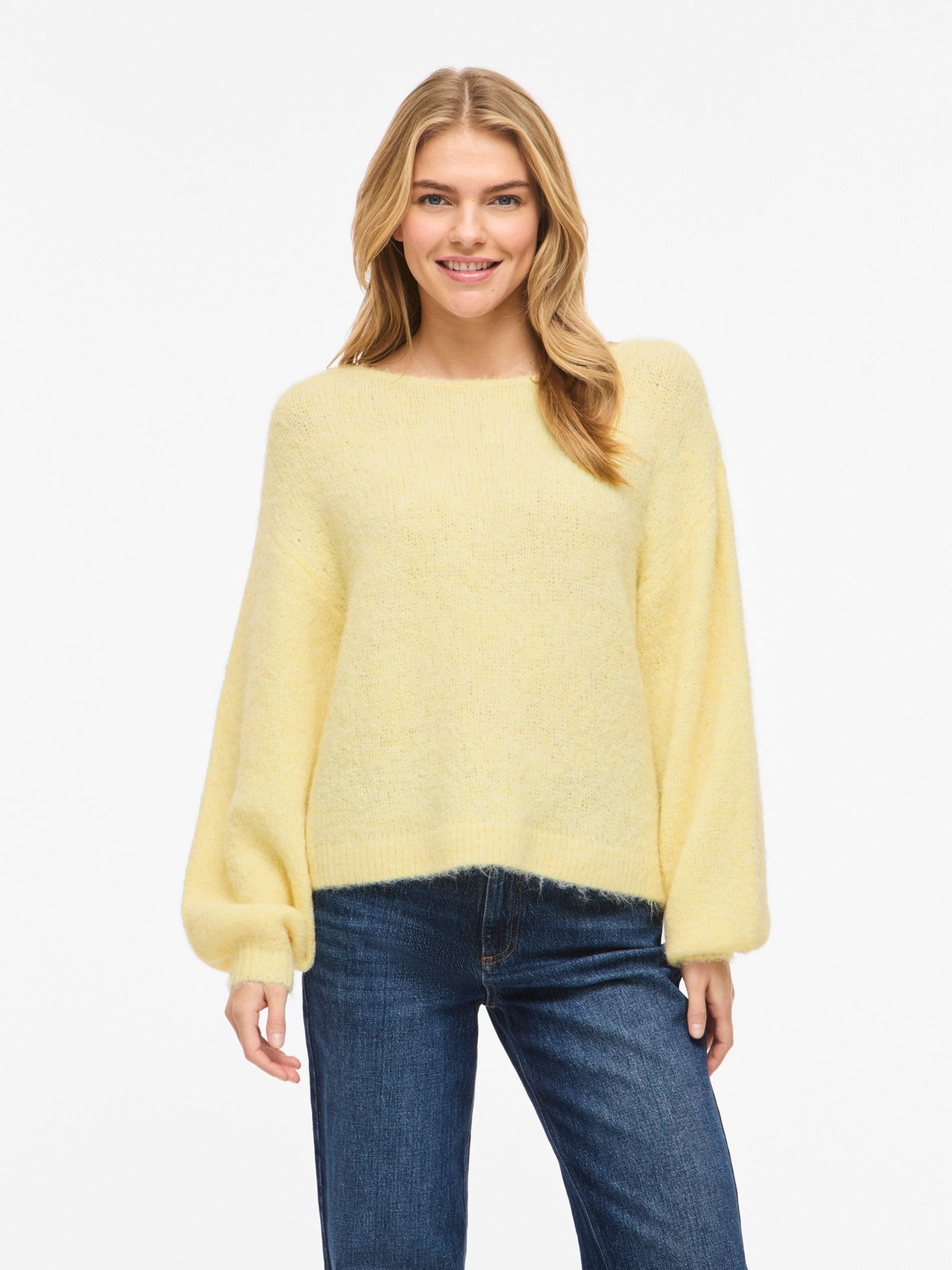 VILA Sweater 'VIMARLEY' in Yellow: front