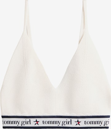 Tommy Jeans Neuletoppi värissä beige: etupuoli