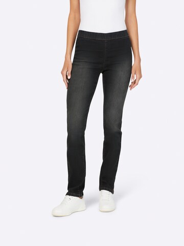 heine Slim fit Jeans in Black: front