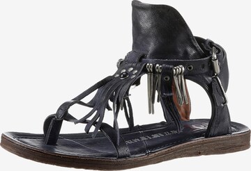 A.S.98 Strap Sandals in Black: front