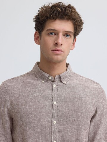 Casual Friday Regular fit Button Up Shirt ' CFAnton ' in Brown