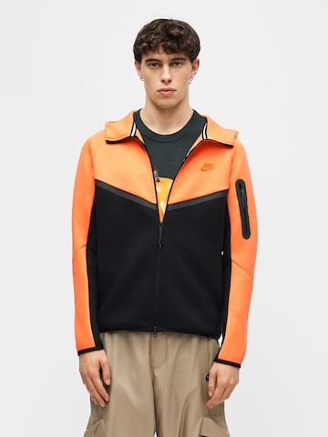 Nike Sportswear Tréning dzseki 'Tech Fleece' - narancs: elől