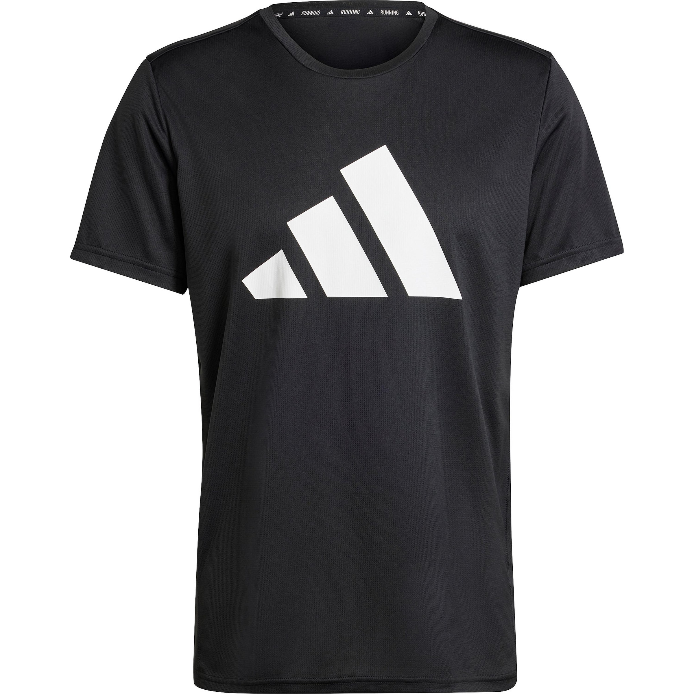 ADIDAS PERFORMANCE T-Shirt fonctionnel 'Run It' en noir / blanc, Vue avec produit