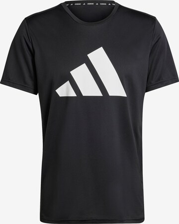 T-Shirt fonctionnel 'RUN IT' ADIDAS PERFORMANCE en noir : devant