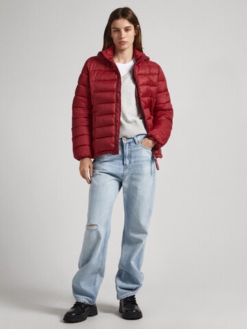 Pepe Jeans Winter Jacket 'MADDIE' in Red