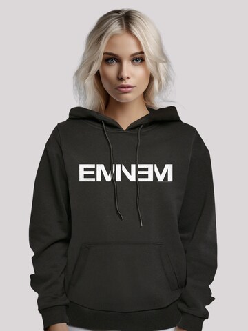 F4NT4STIC Sweatshirt 'Eminem Rap Music' in Black: front