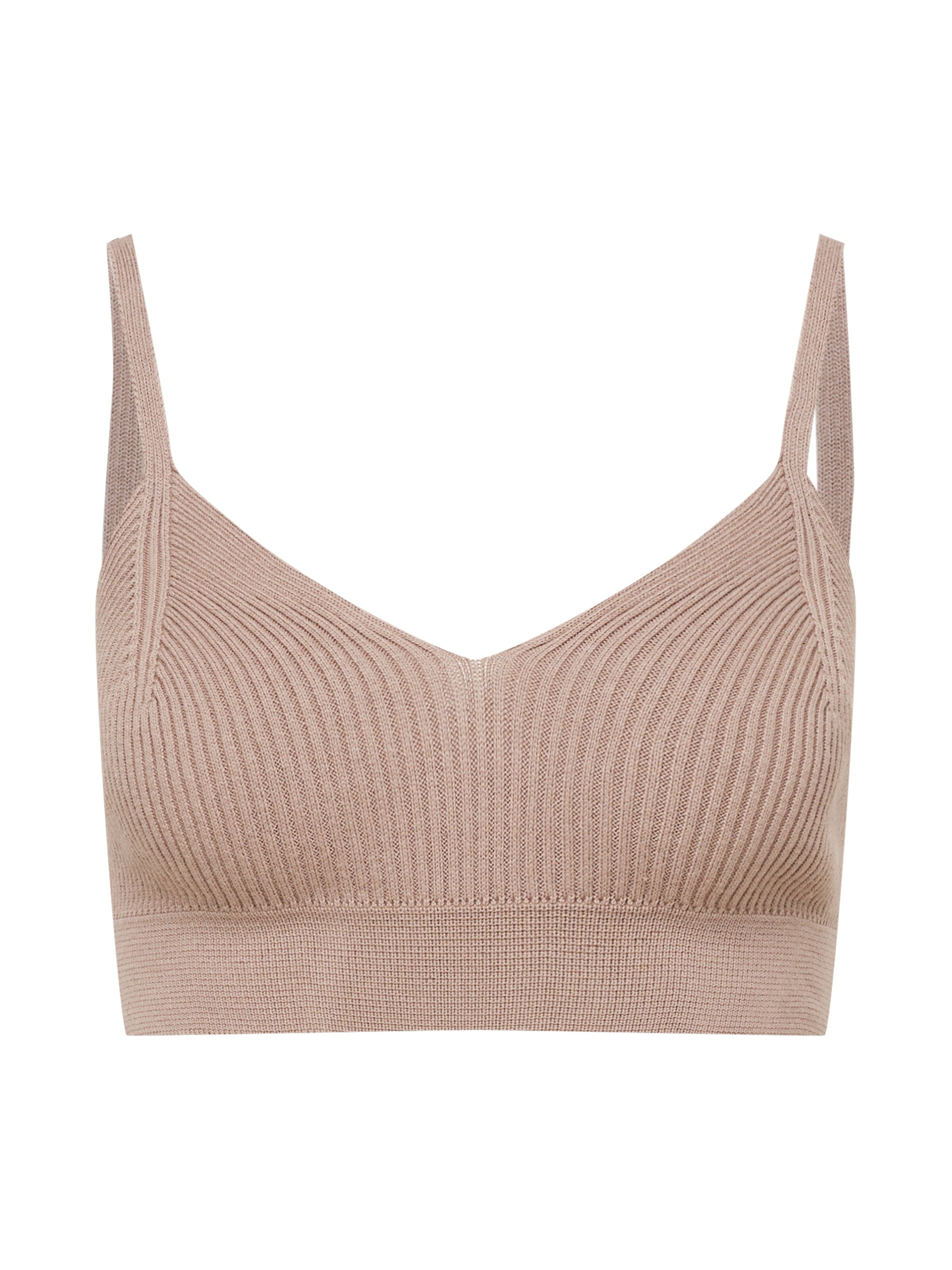 A LOT LESS Knitted top 'Lola' in Brown: front