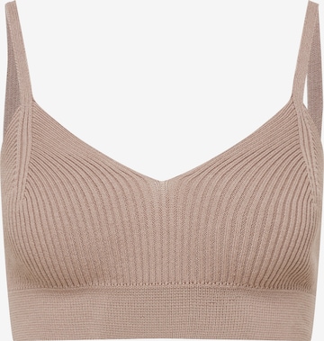 A LOT LESS Knitted Top 'Lola' in Brown: front