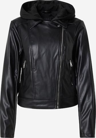 Guess women's leather jacket with hood sales
