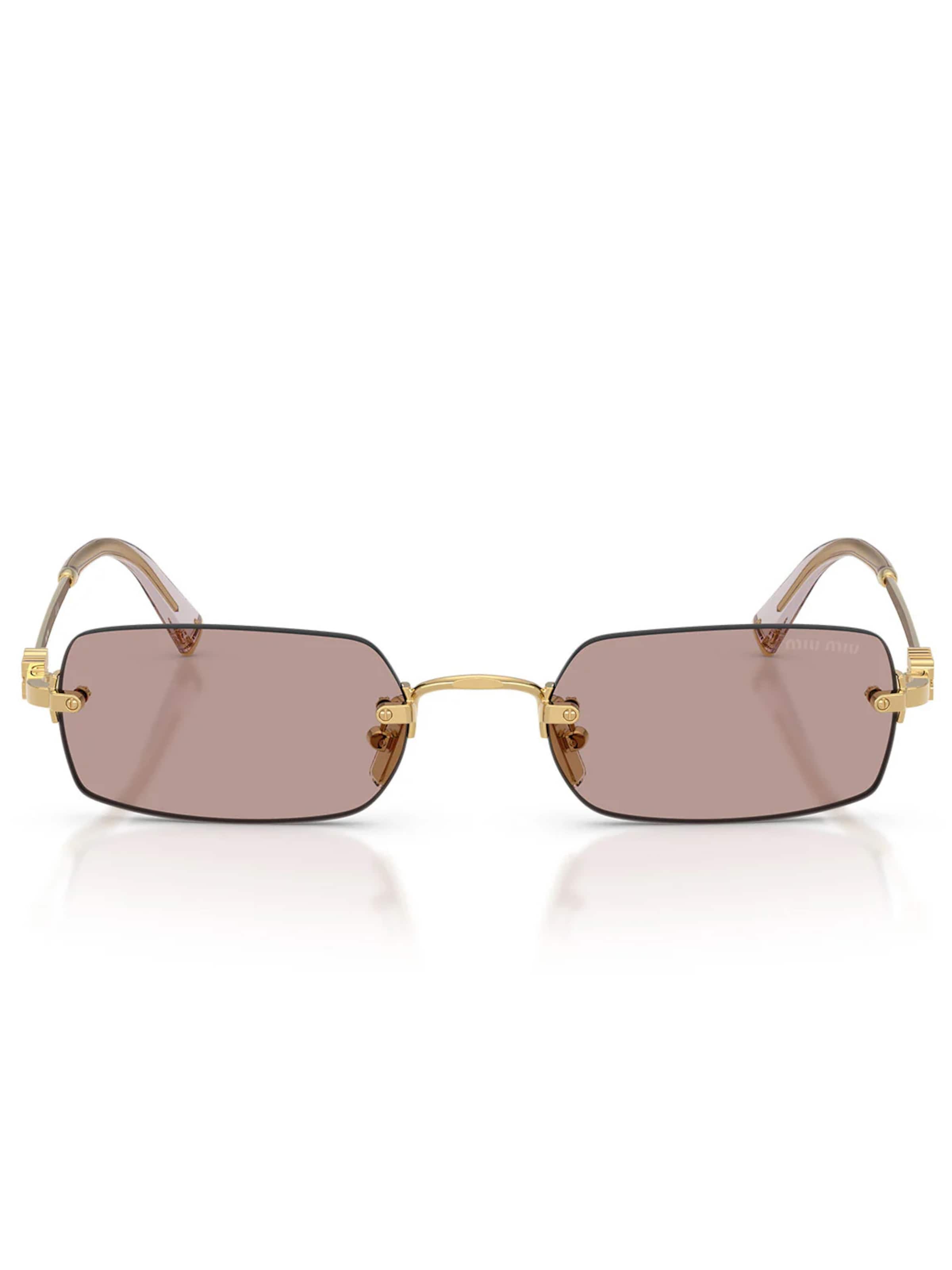 Miu Miu Sunglasses in Gold: front