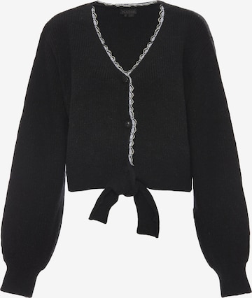 NAEMI Knit Cardigan in Black: front