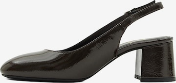 Desa Slingback pumps 'Slingback-Blockabsatz' in Brown: front