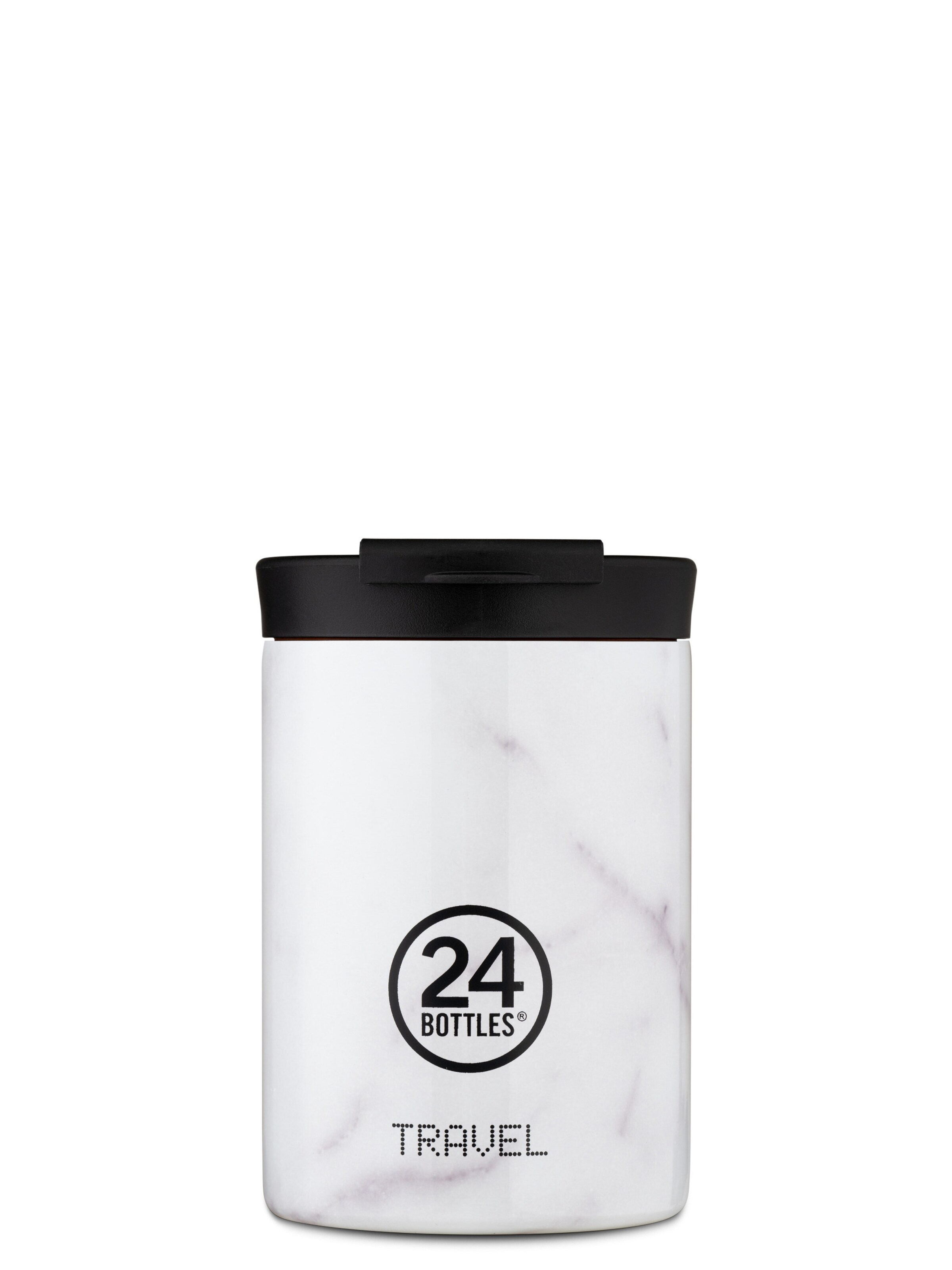 Borraccia 'Clima' di 24Bottles in bianco: frontale