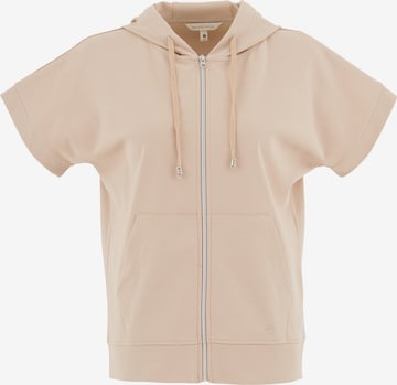 Organication Sweatjacke in Beige: Vorderseite