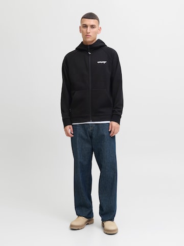 JACK & JONES Кофта на молнии 'JJTHATCHER' в Черный