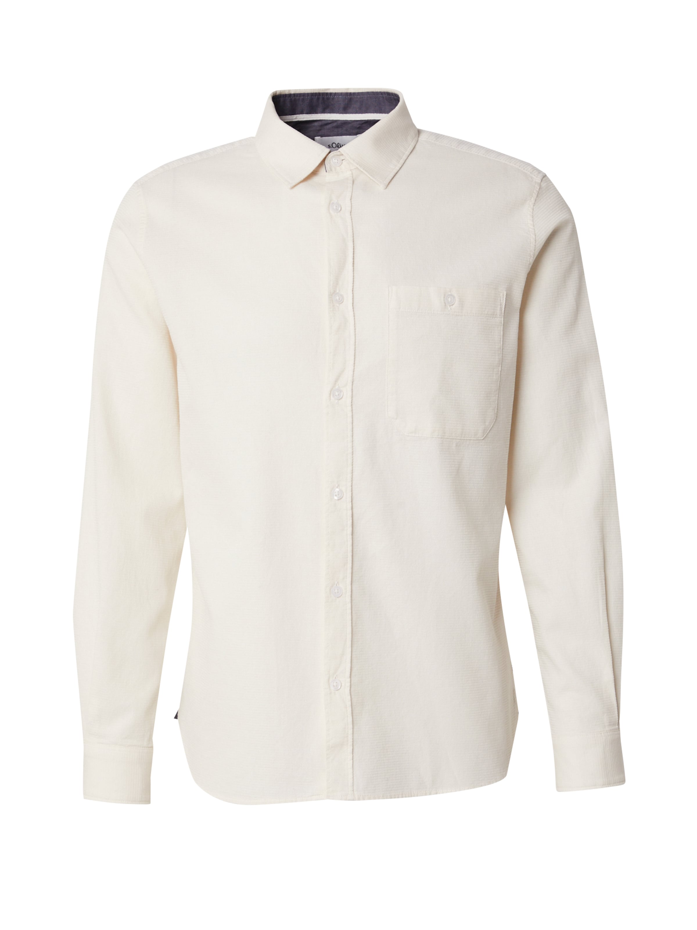 s.Oliver Regular fit Overhemd in Beige: voorkant