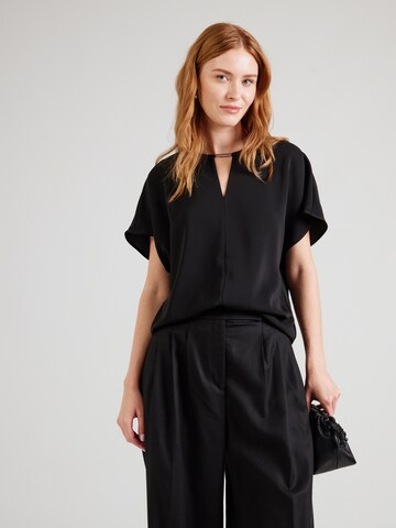Calvin Klein Блуза 'Poly' в черно: отпред