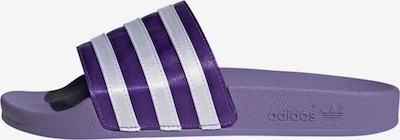 ADIDAS ORIGINALS Natikače s potpeticom 'Adilette' u lavanda / tamno ljubičasta / bijela, Pregled proizvoda