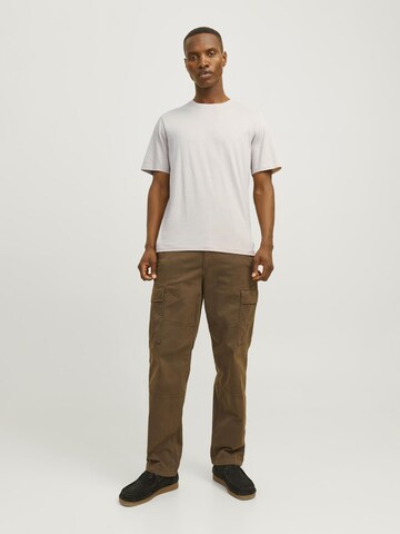 pelēks JACK & JONES Slim fit T-Krekls
