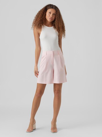 VERO MODA Loosefit Bandplooibroek 'Zelda' in Roze