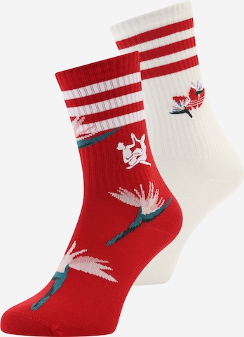 ADIDAS ORIGINALS Къси чорапи в червено: отпред