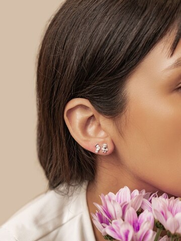 Hey Happiness Earrings 'Santa Cheer' in Silver: front