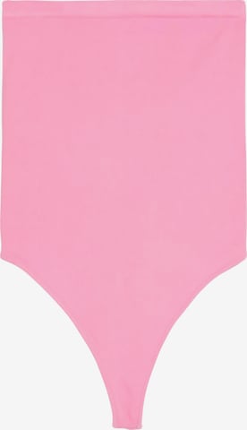 Bershka Shirt Bodysuit in Pink: front