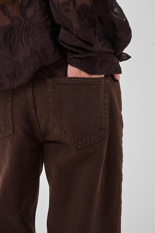 My Essential Wardrobe Wide Leg Jeans i brun