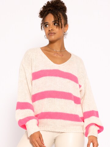 SASSYCLASSY Oversized Sweater in Beige: front