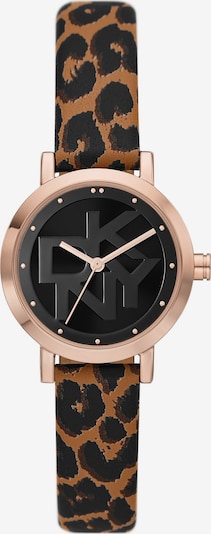 DKNY Analoog horloge in de kleur Cognac / Rose-goud / Zwart, Productweergave