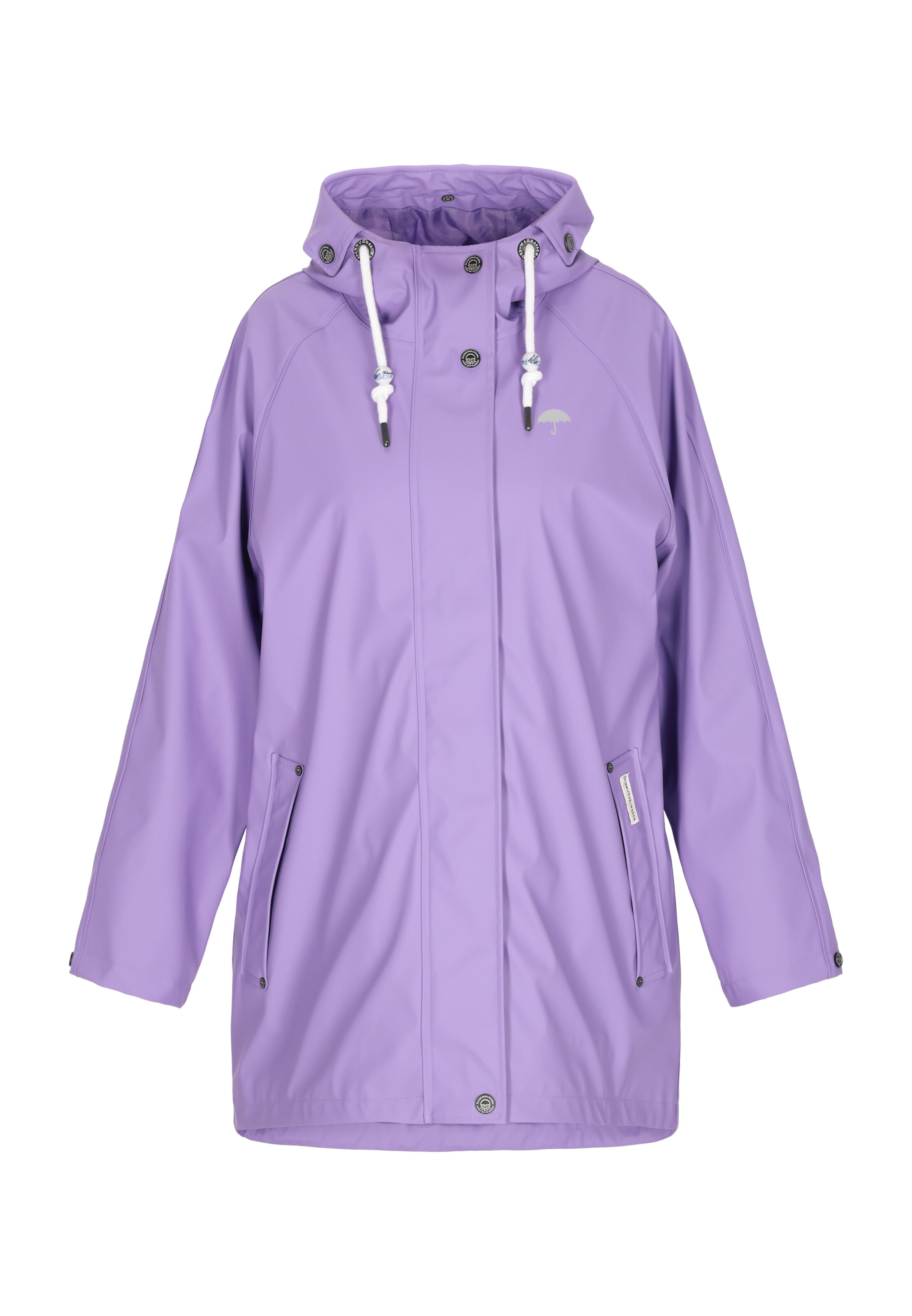 Schmuddelwedda Funktionsmantel in Lila: Vorderseite