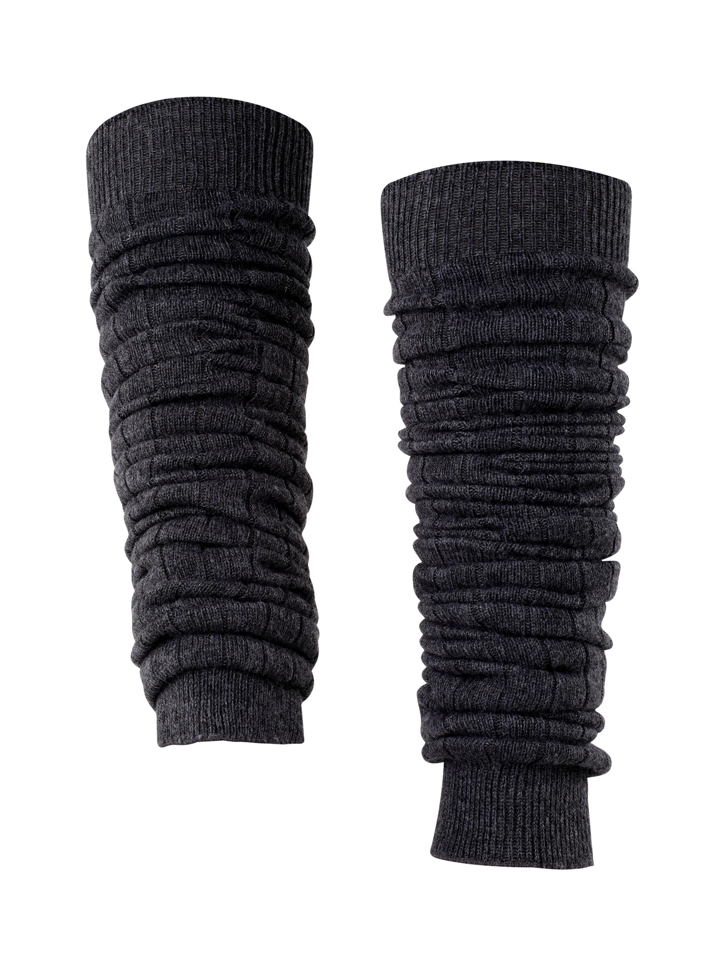 ESPRIT Leg Warmers 'Rib' in Grey
