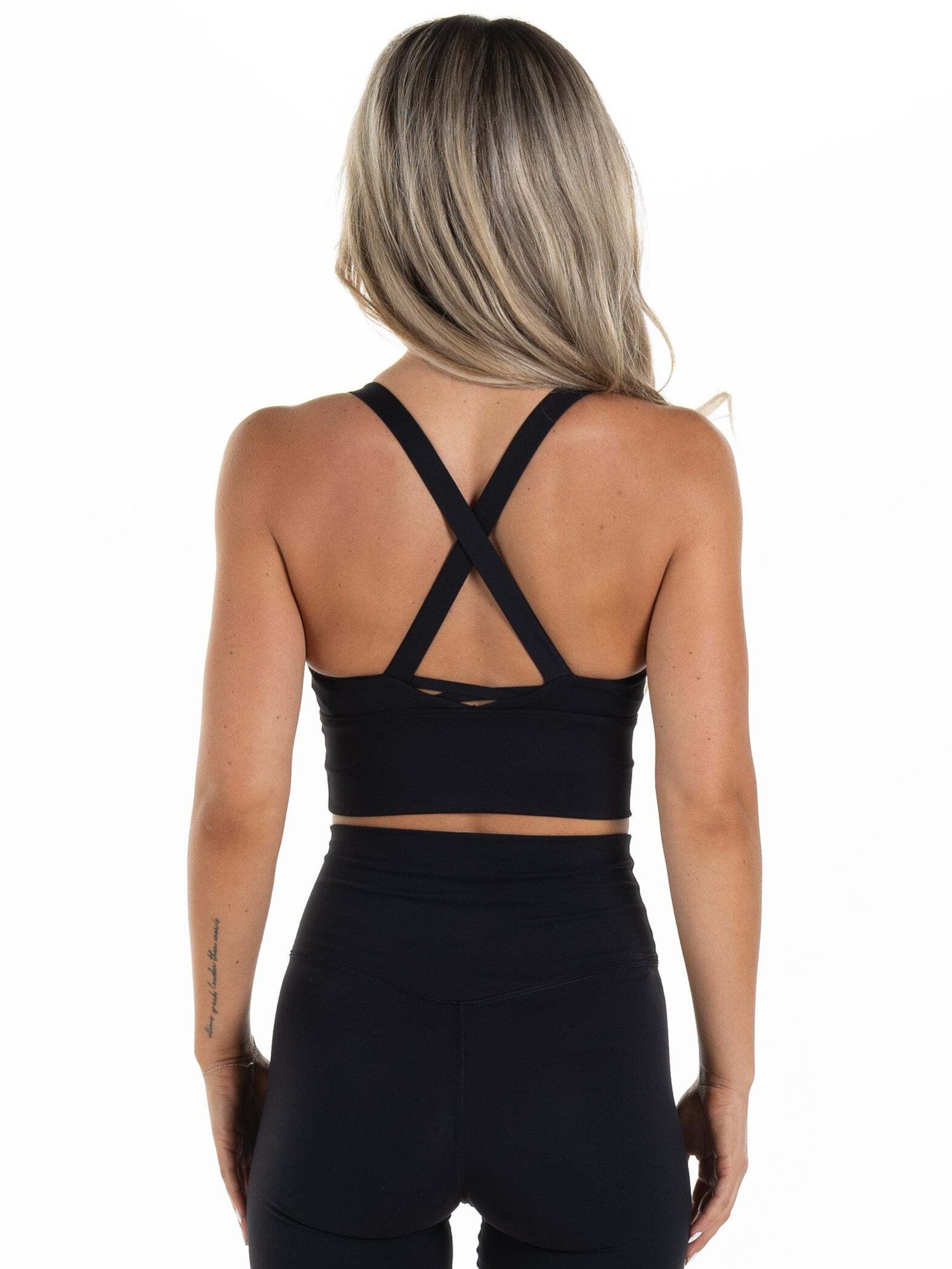 Bustier Soutien-gorge de sport 'Athleisure' Divina en noir