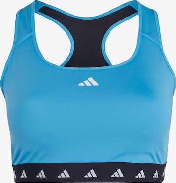 ADIDAS PERFORMANCE Sports Bra ' Powerreact ' in Blue: front