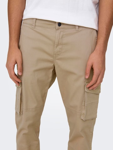 Only & Sons - Tapered Pantalón cargo 'Carter' en beige