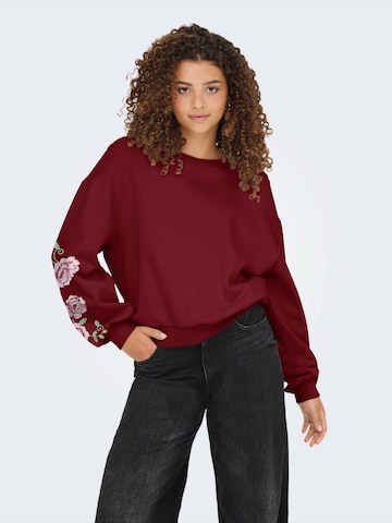 ONLY Sweatshirt 'ONLBROOKLYN' in Red: front