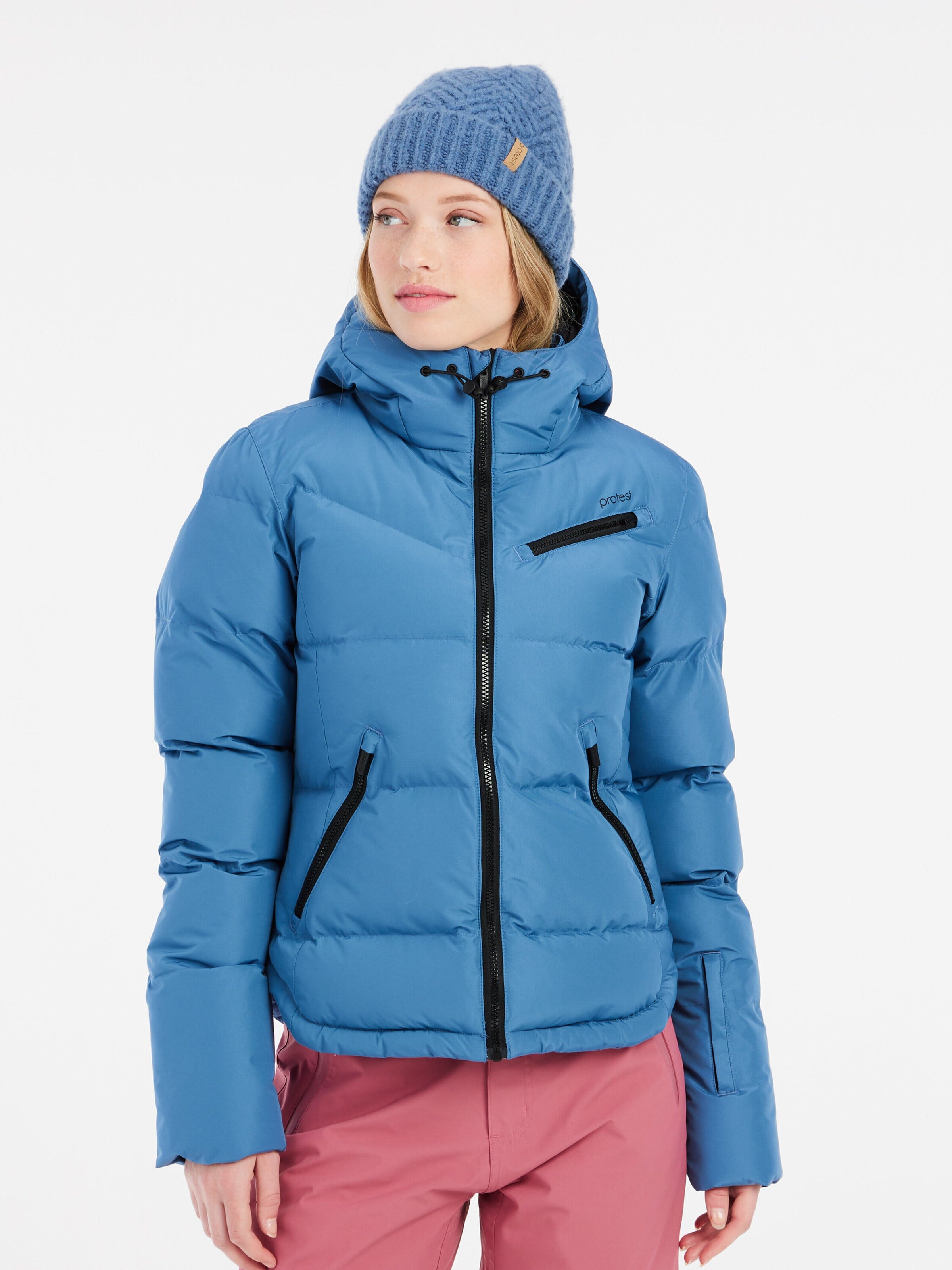 PROTEST Athletic Jacket 'PRTLUCID' in Blue: front