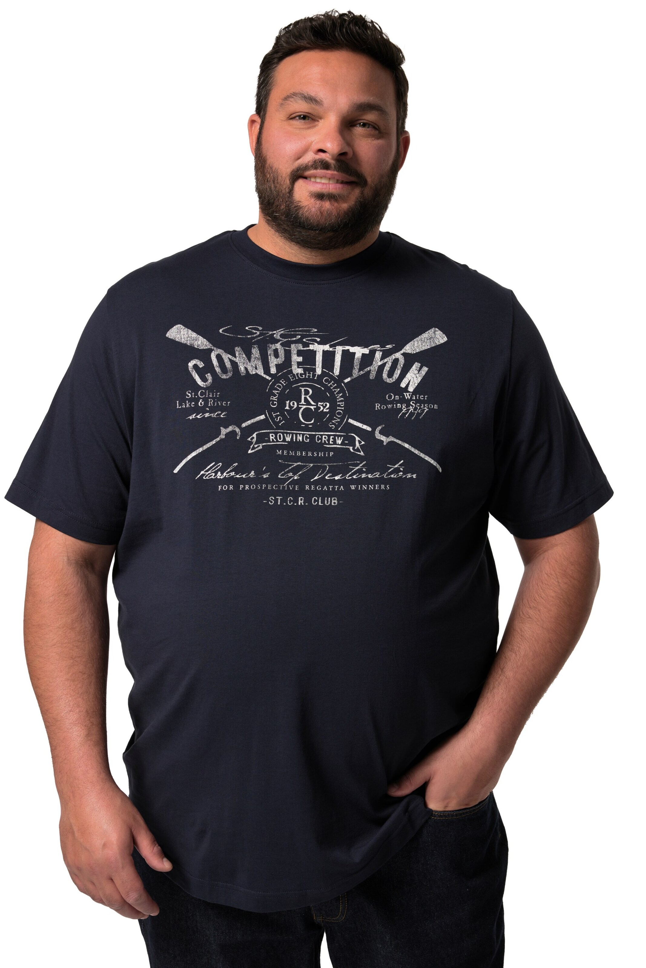 Men Plus Shirt in Blue: front