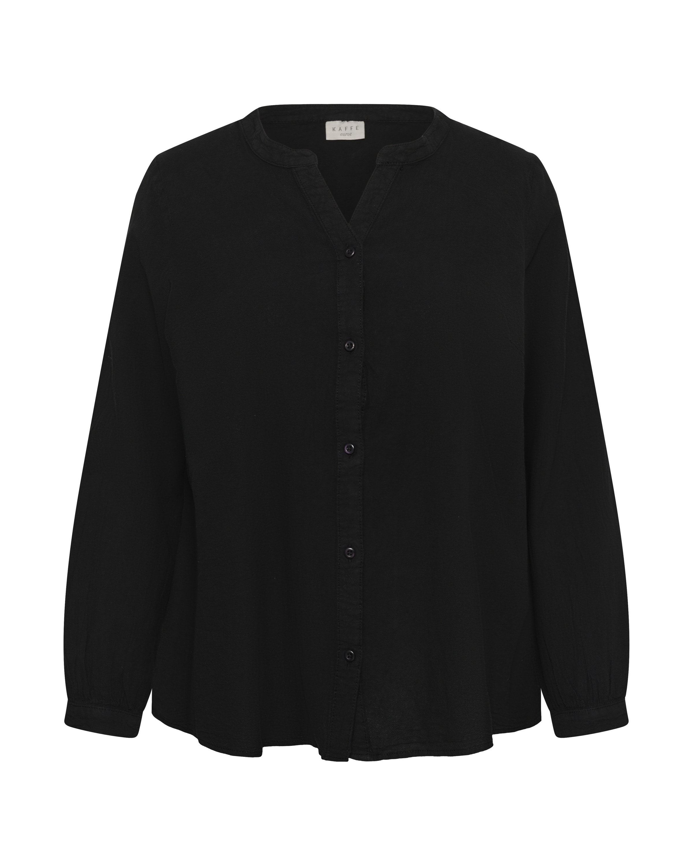 KAFFE CURVE - Blusa 'KCnana' en negro: frente