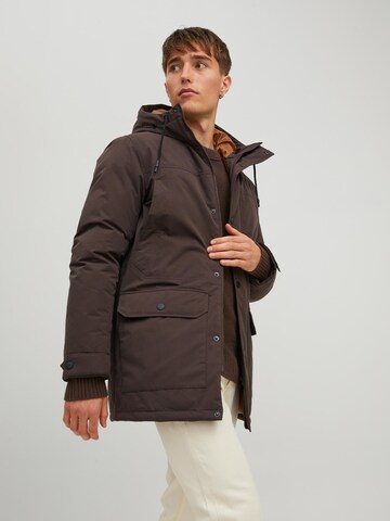 JACK & JONES - Parka de inverno 'Winner' em castanho