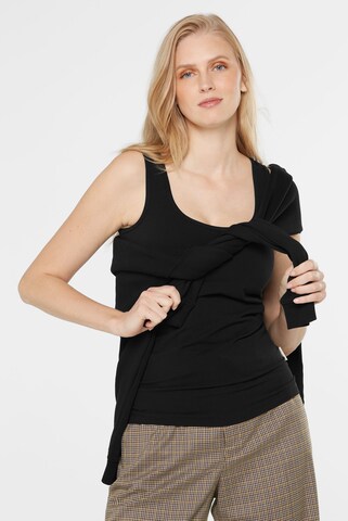 SENSES.THE LABEL Top in Black: front